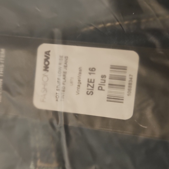 Hot Stuff Low Rise Tinted Flare Jeans Vintage Wash - Picture 5 of 5